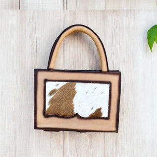 Tan leather & cowhide book covers