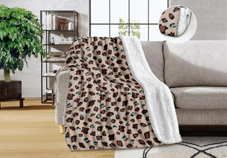 Leopard queen Sherpa blanket
