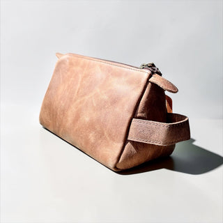 Chocolate BootStitch toiletry bag