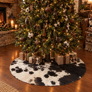 3.6x3.6ft all cowhide tree skirt (t05)