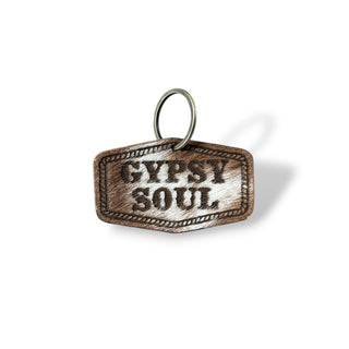 Gypsy soul cowhide & leather Keychain