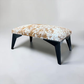 Exact cowhide ottoman