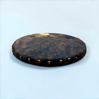 All cowhide lazy Susan