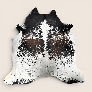 7.9h x 6.5w ft salt pepper cowhide rug (p7)