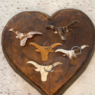 Longhorn Cowhide Keychains 10 pcs