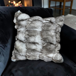Blue fox pillow