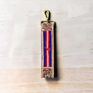 Dust & denim wristlet strap