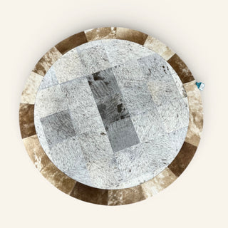 4x4’ cowhide patchwork rug