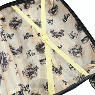 Barrel racing luggage rolling suitcase