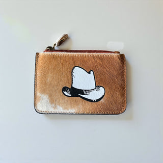 Hat cowhide coin pouch