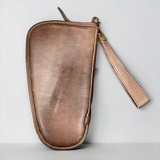 Tooled leather & cowhide pistol case