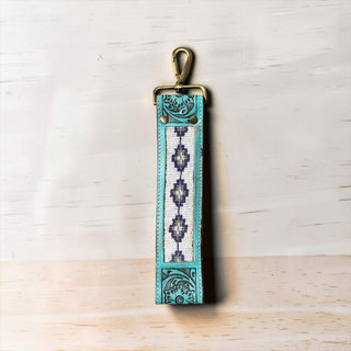 Turquoise free spirit wristlet strap