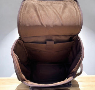 Red cowhide backpack