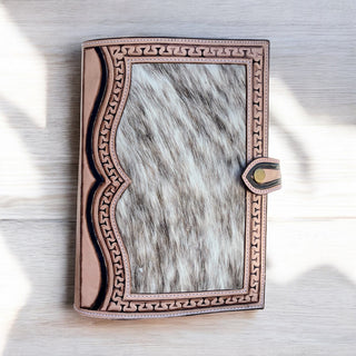 Cowhide & tooled leather bible cover