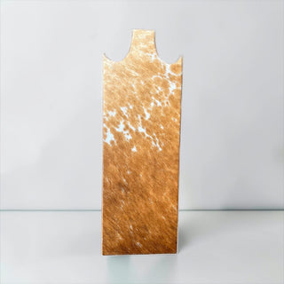 Tan cowhide necklace holder