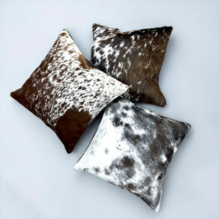 Brown cowhide pillow case