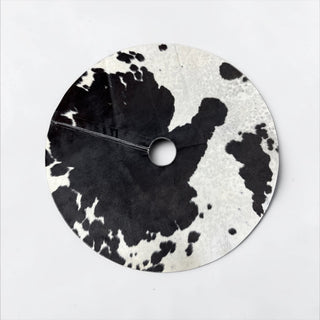 3.6x3.6ft all cowhide salt pepper cowhide tree skirt (t08)