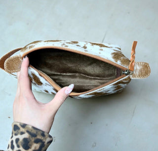 Orange BootStitch toiletry bag