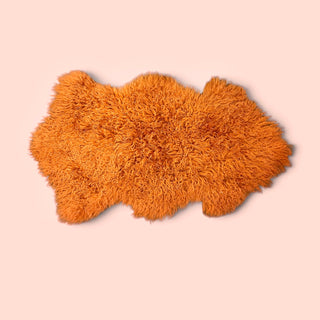 3x2ft Orange Tibetan lambskin