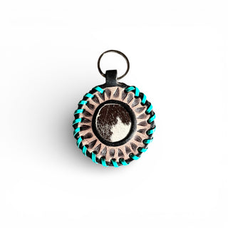 Turquoise round keychain
