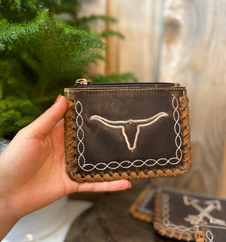 Longhorn Leather Coin Pouch