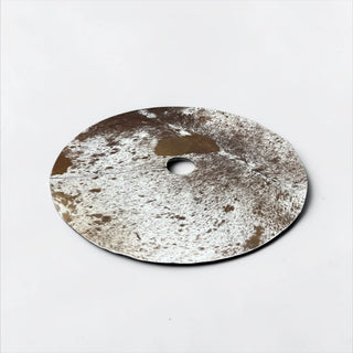 3.6x3.6ft tan salt pepper cowhide tree skirt (t07)