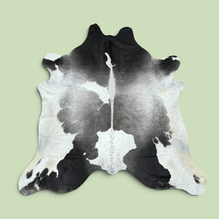 7.3x6.9ft salt pepper cowhide rug (x8)
