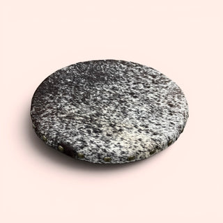 Salt pepper cowhide lazy Susan