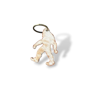 Tan cowhide Bigfoot keychain