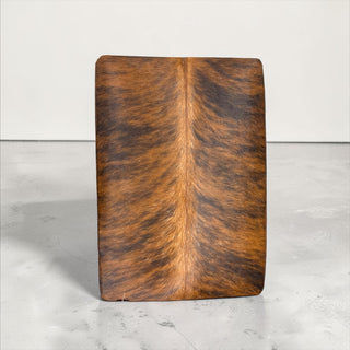 Brindle genuine cowhide ottoman
