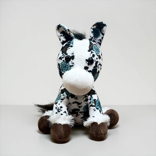Turquoise Cowprint horse - medium farm pal