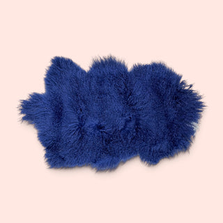 2x3ft navy Tibetan lambskin