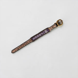 Purple go frogs dog collar