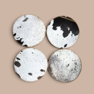 All brown cowhide placemats