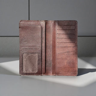 Black tooled leather wallet