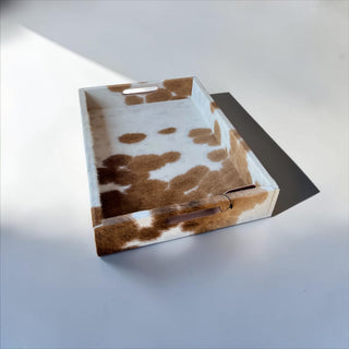 All cowhide tray set of 3