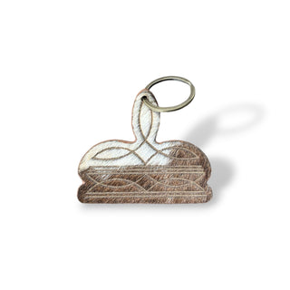 Cowhide BootStitch keychain