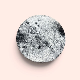 Salt pepper cowhide lazy Susan