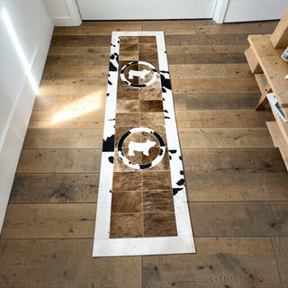 7x2’ Pig cowhide patchwork runner