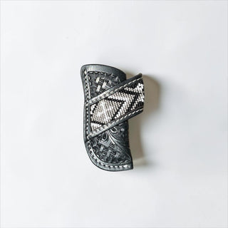 Black Aztec knife sheath