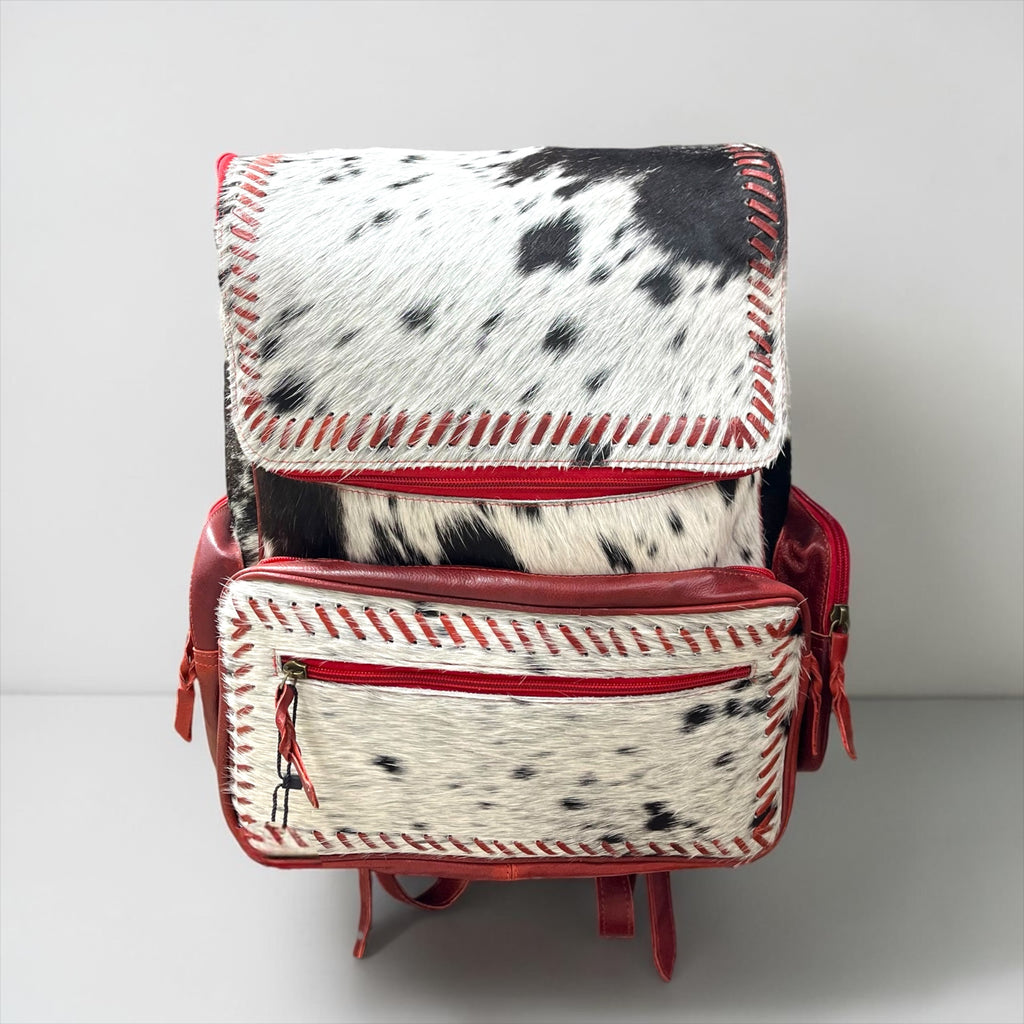 Red cowhide backpack – Western Linens