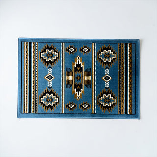3x2’ turquoise Aztec western doormat