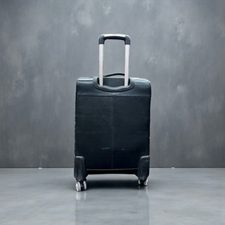 Black tooled leather & cowhide luggage