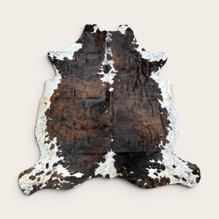 6.8x6.8ft Brindle Brazilian cowhide rug (f01)