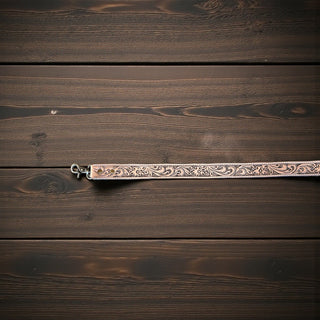 Bloom tooled leather bag strap