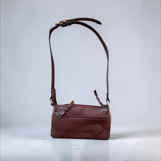 Brown buckle crossbody kids bag