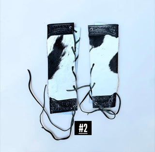 Black cowhide bouquet wrap