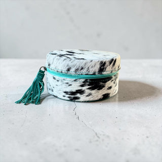 Turquoise all cowhide jewelry box