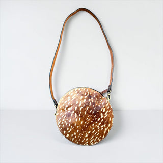 Deer cowhide & leather canteen bag