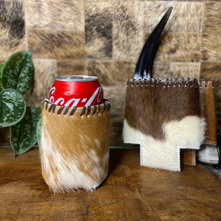 Tooled Cowhide Koozie